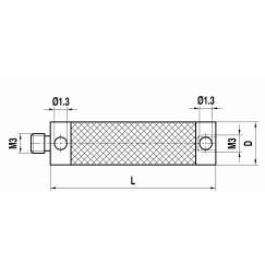 M3 удлинитель щупа из углепластика, L 40 мм, для систем ZEISS A-5555-3893